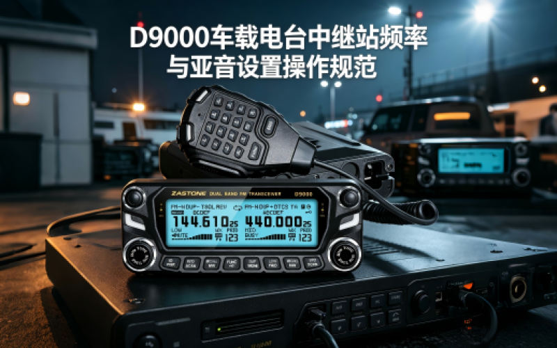 D9000车载电台中继站频率与亚音设置操作规范