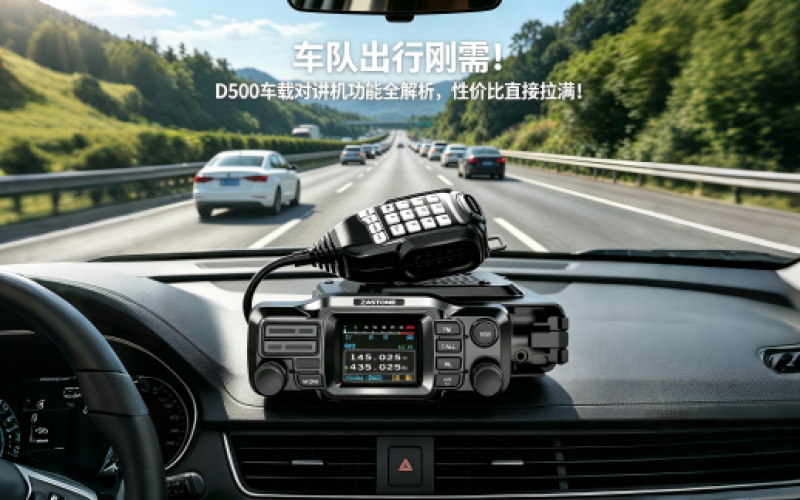 车队出行刚需！D500车载对讲机功能全解析，性价比直接拉满！